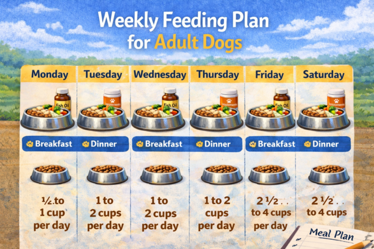 Weekly Feeding Plan for Adult Dogs