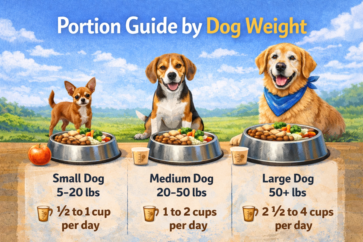 Portion Guide by Dog Weight