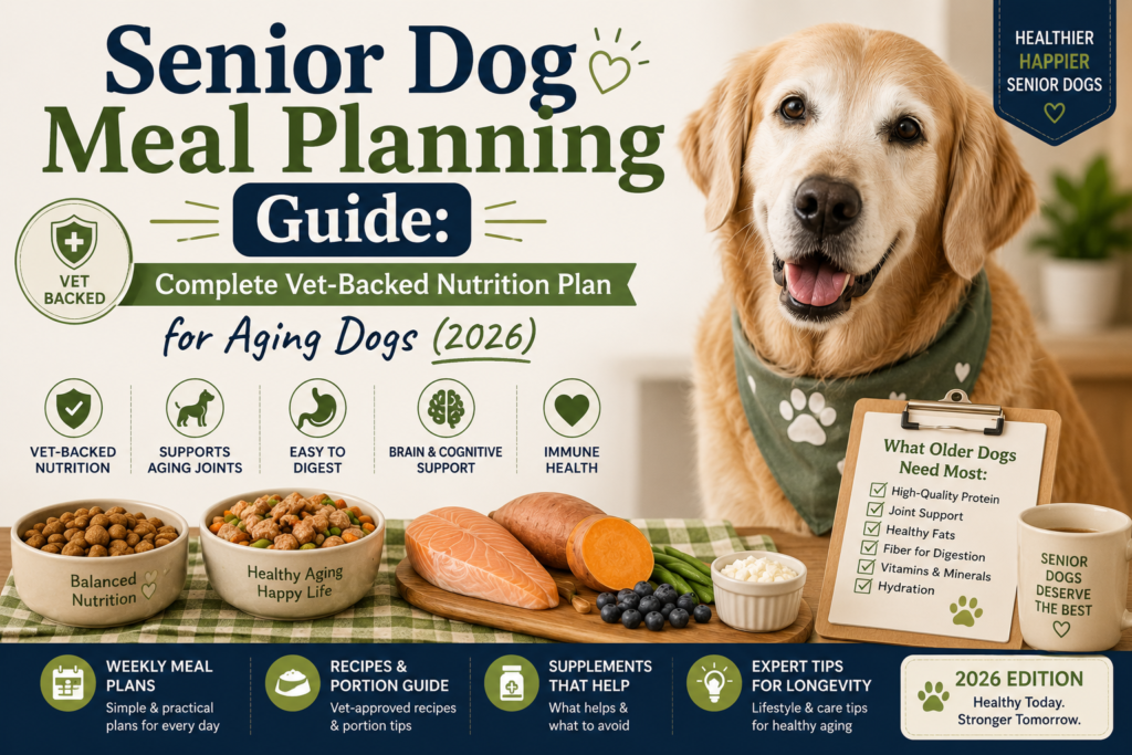 Senior Dog Meal Planning Guide: Complete Vet-Backed Nutrition Plan for Aging Dogs (2026)
