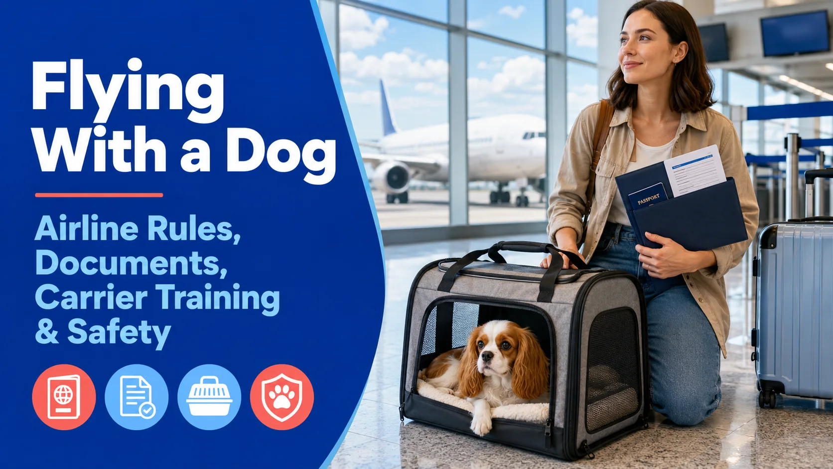 Flying With a Dog: Airline Rules, Documents, Carrier Training, and Safety