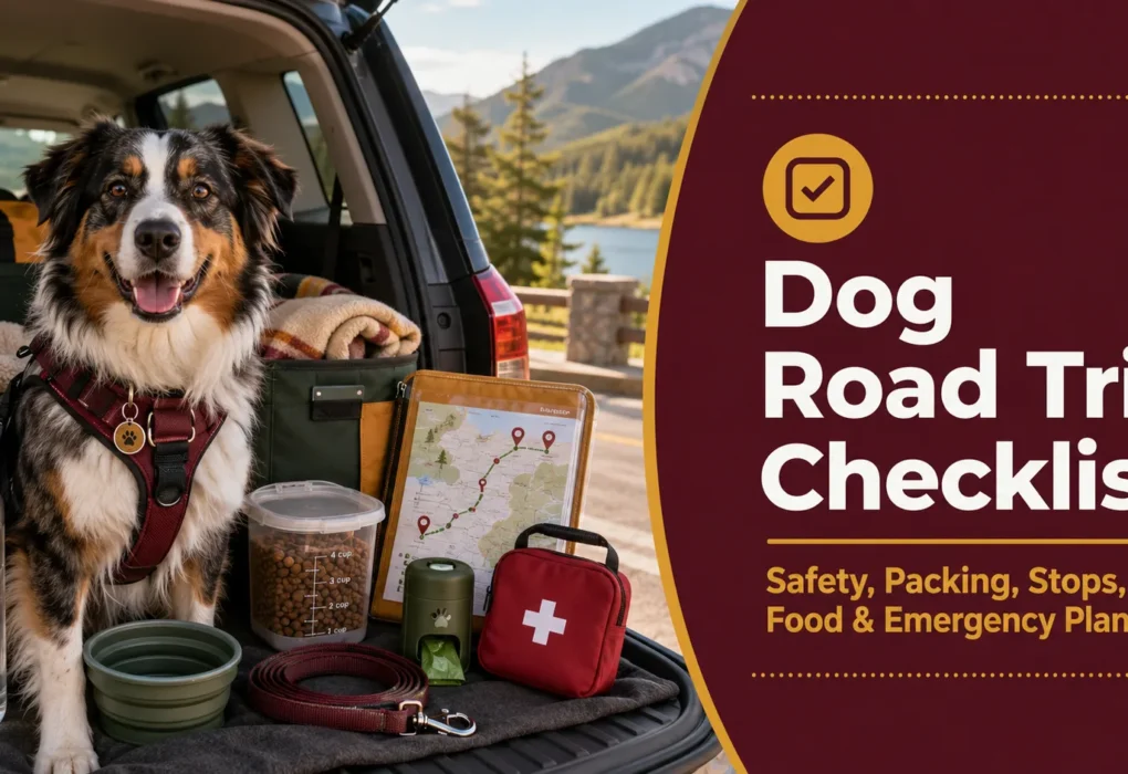 Dog Road Trip Checklist: Safety, Packing, Stops, Food, and Emergency Planning